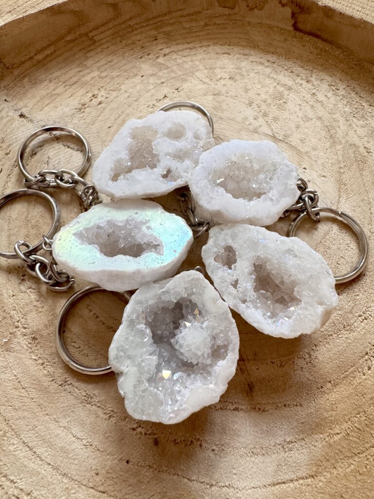 Angel aura agaat sleutelhanger